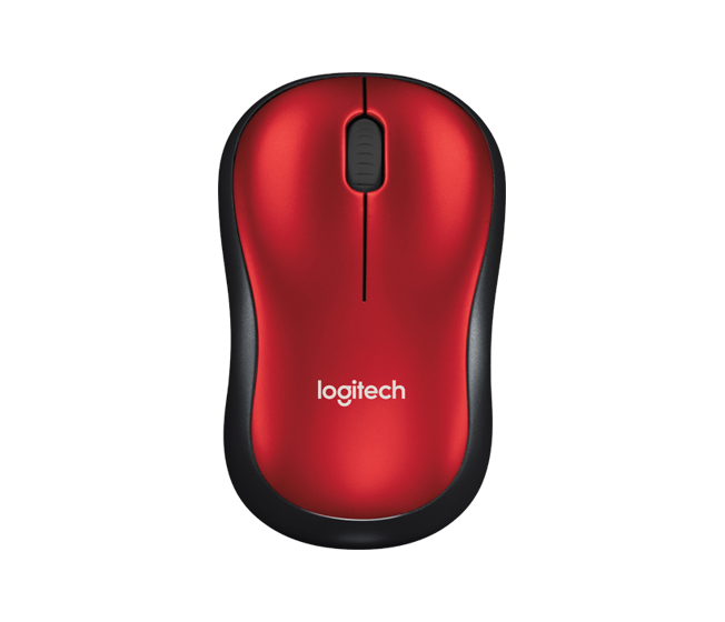 Мышь беспроводная Logitech M185 красный