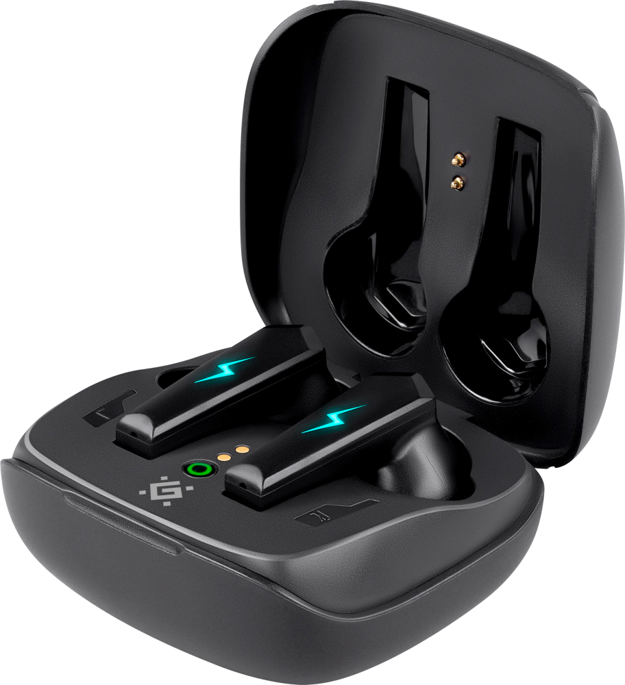 Bluetooth Гарнитура Defender CyberDots 280 черный, игровые TWS