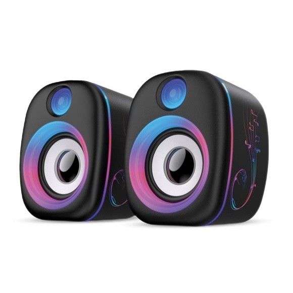 Акустика 2.0 Smartbuy RHAPSODY, RGB-подсветка, черный