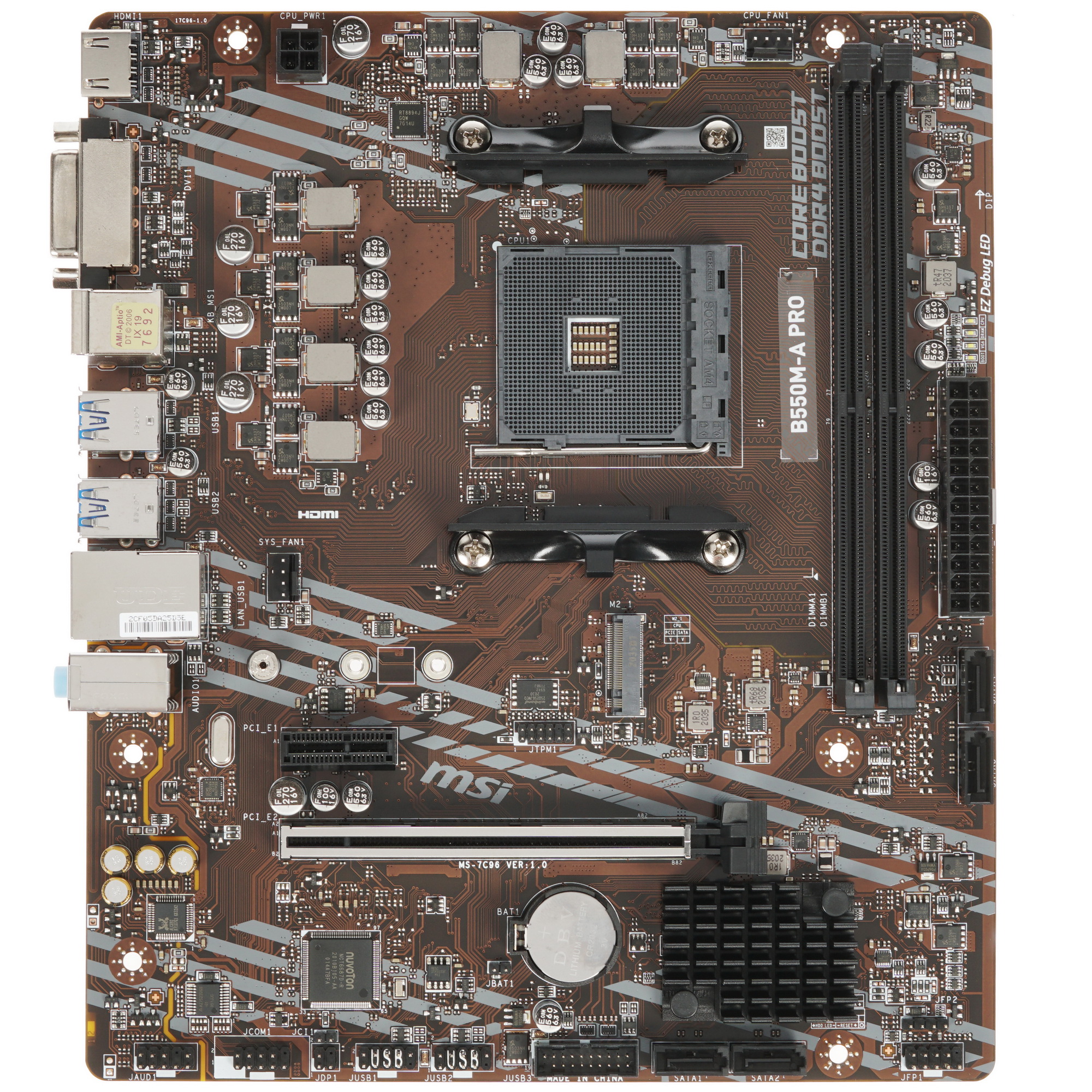 Материнская плата Socket AM4 MSI PRO B550M-A