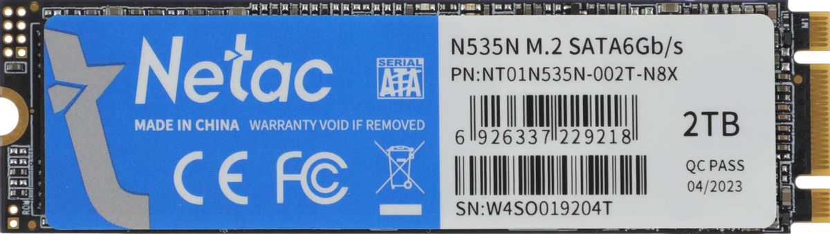 Накопитель SSD M.2 SATA 2Tb Netac N535N NT01N535N-002T-N8X