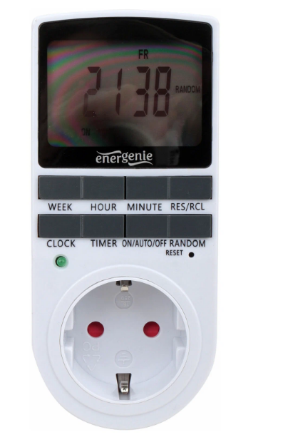 Таймер электрический Energenie EG-SST-01, LCD-дисплей 2,3″, белый