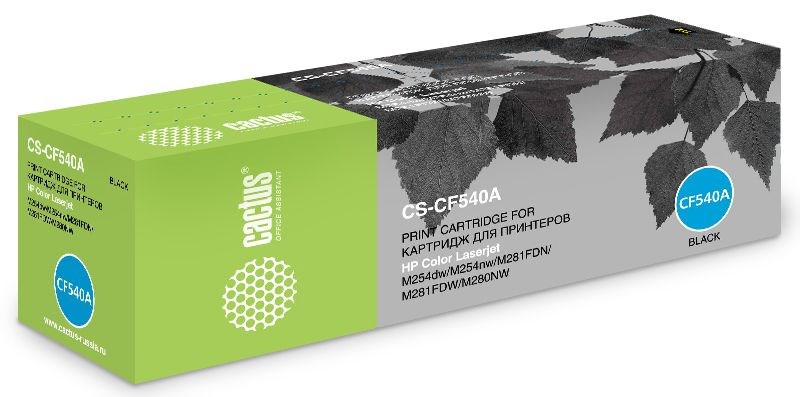 Картридж совместимый Cactus CS-CF540A (LJ M254dw/M280nw/M281fdn), 1.4k