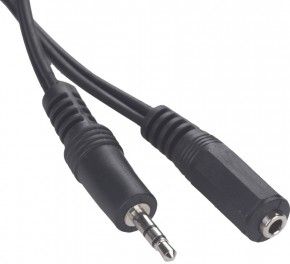 Кабель Audio 3.5мм/3.5мм Male-Female 3м Black (Удлинитель)