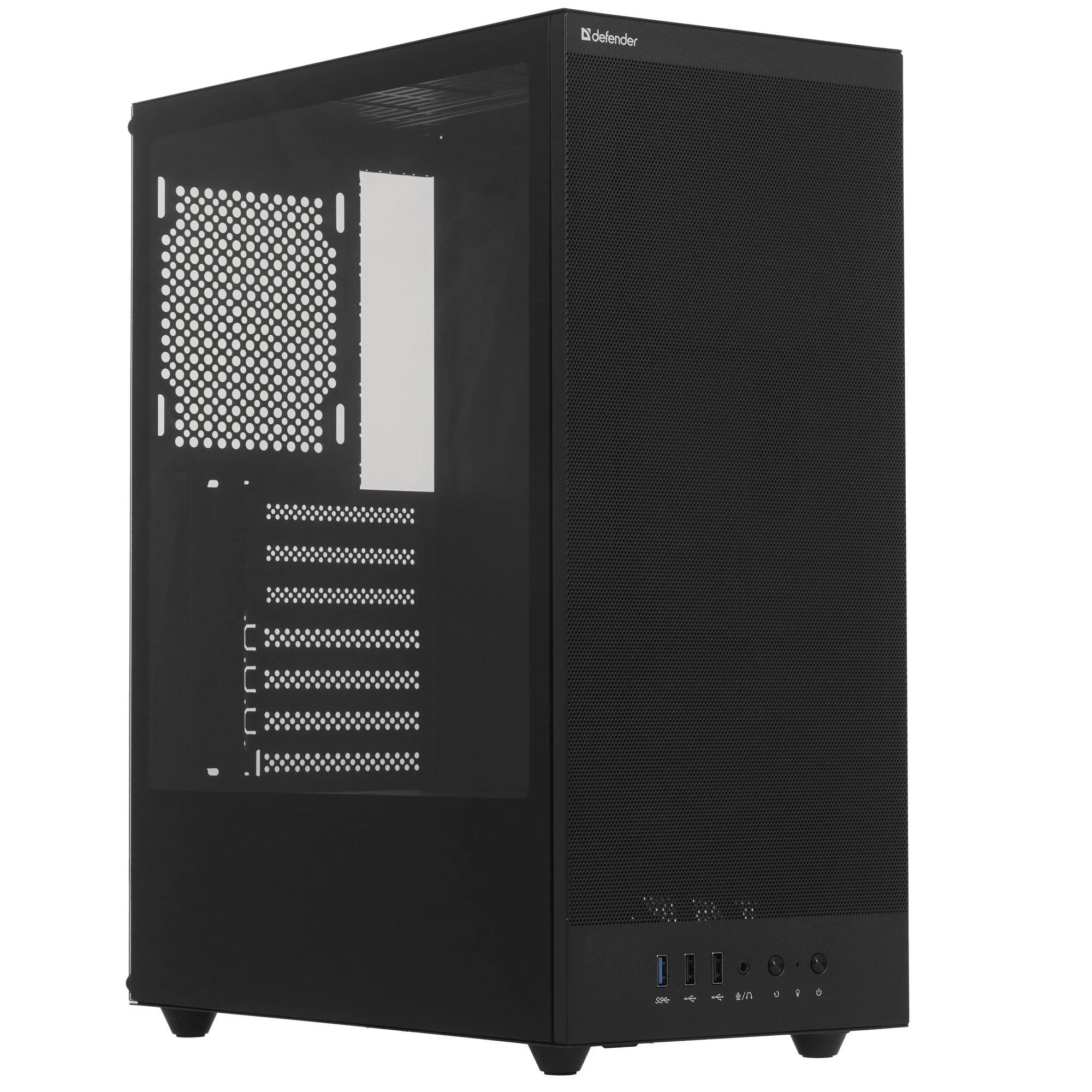 Корпус ATX без БП Defender RaptorX, черный, (без кулеров)