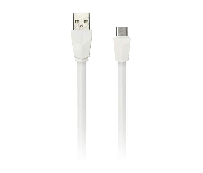 Кабель USB - microUSB, Smartbuy iK-12r, 1 м, белый