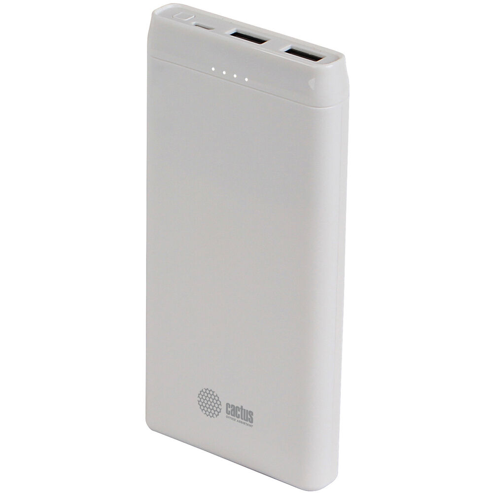 Портативный аккумулятор Cactus CS-PBFSMT-10000, 10000mAh, белый