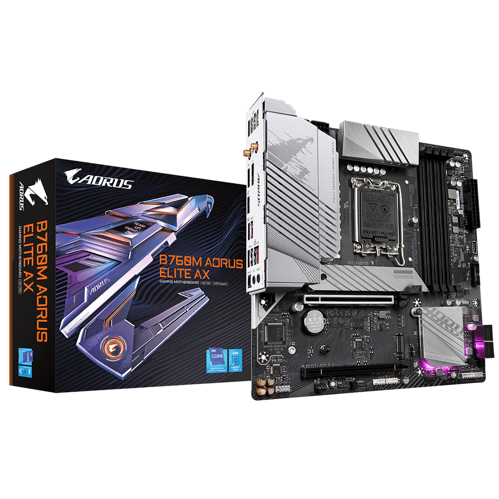 Материнская плата Socket 1700 GIGABYTE B760M AORUS ELITE AX DDR5