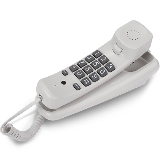Телефон проводной teXet TX-219, светло-серый