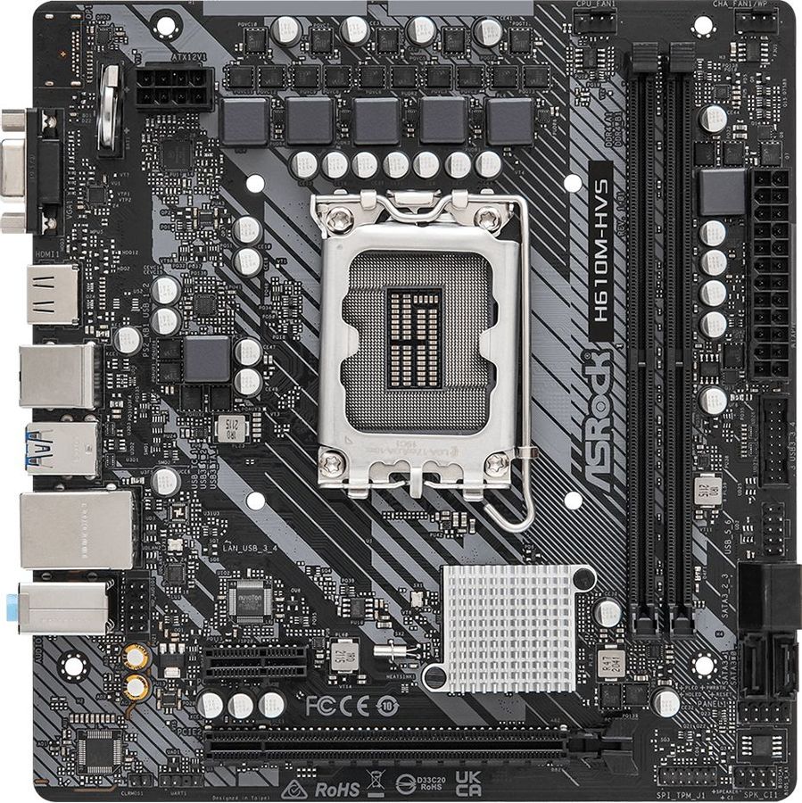 Материнская плата Socket 1700 ASRock H610M-HVS