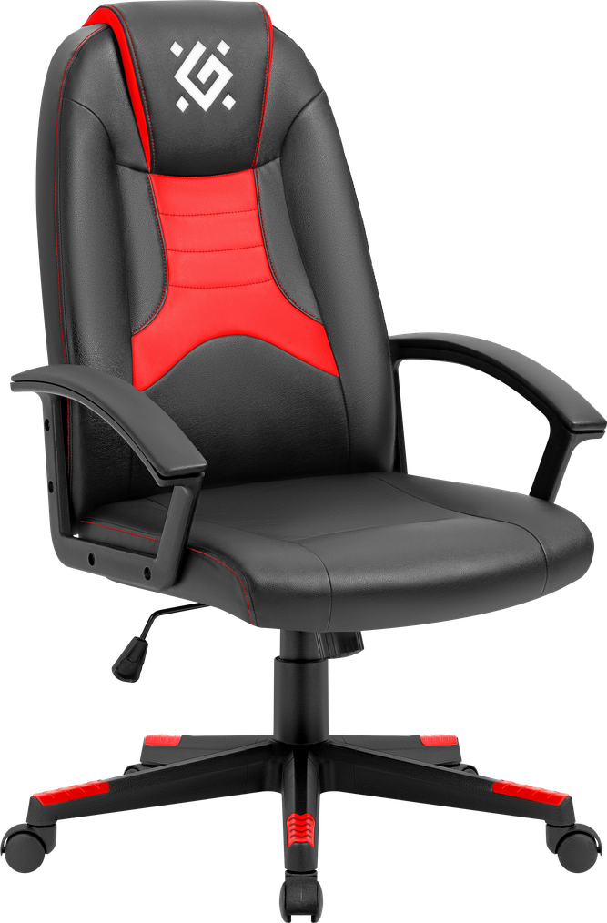 Кресло игровое Defender Shark, черный/красный