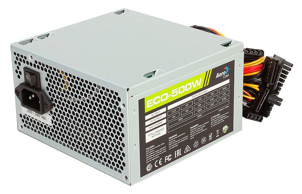Блок питания 500W AeroCool ECO-500