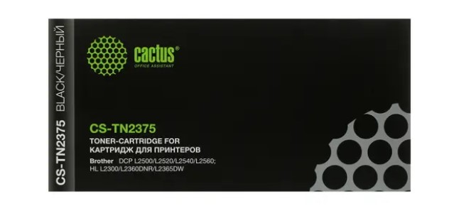 Картридж совместимый Cactus CS-TN2375 TN-2375 черный (2600стр.) для Brother DCP L2500/L2520/L2540