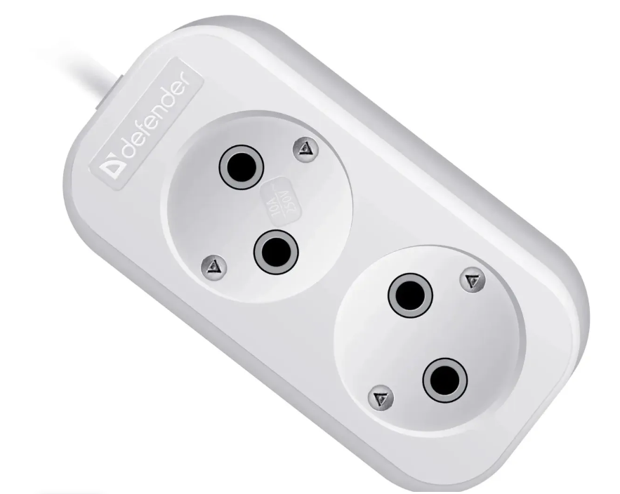Удлинитель без заземления Defender B220 5 м, 2 розетки
