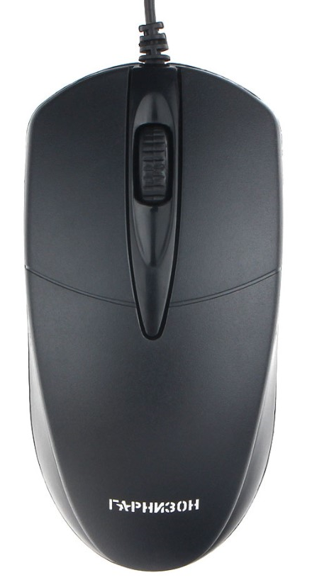 Мышь проводная Гарнизон GM-220XL, черный, USB