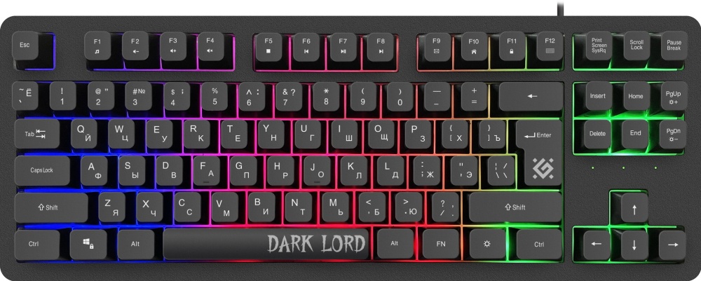Клавиатура игровая с подсветкой Defender Dark Lord GK-580, черный