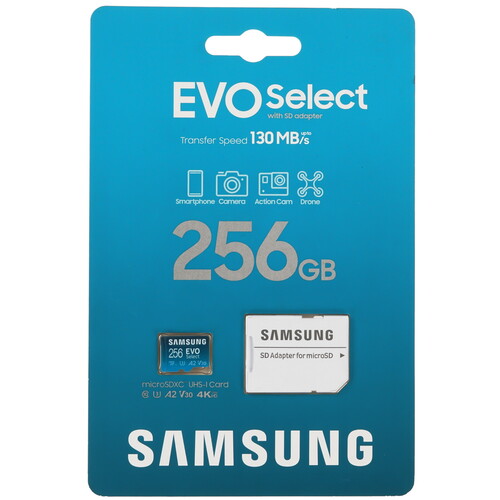 Карта памяти MicroSDXC UHS-I Card 256Gb Samsung EVO Plus (с адаптером) (MB-ME256KA/AM)