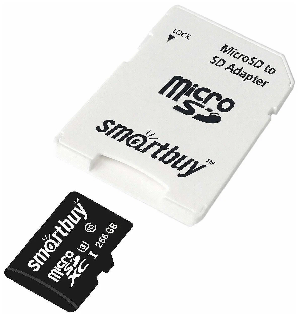Карта памяти MicroSDXC UHS-III Card 256Gb Smartbuy (c адаптером)