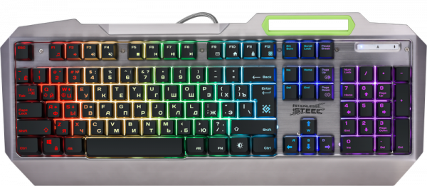 Клавиатура игровая с подсветкой Defender Stainless steel GK-150DL