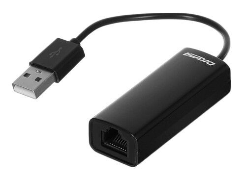 Проводной сетевой USB LAN адаптер Digma D-USB2-LAN100, RJ45 100Mbps USB 2.0