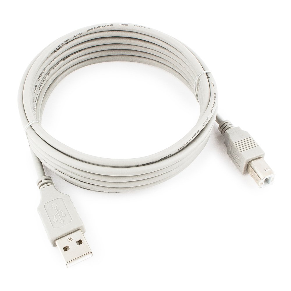 Кабель AM-BM, 3.0m, USB 2.0, Pro Cablexpert CC-USB2-AMBM-10-N серый