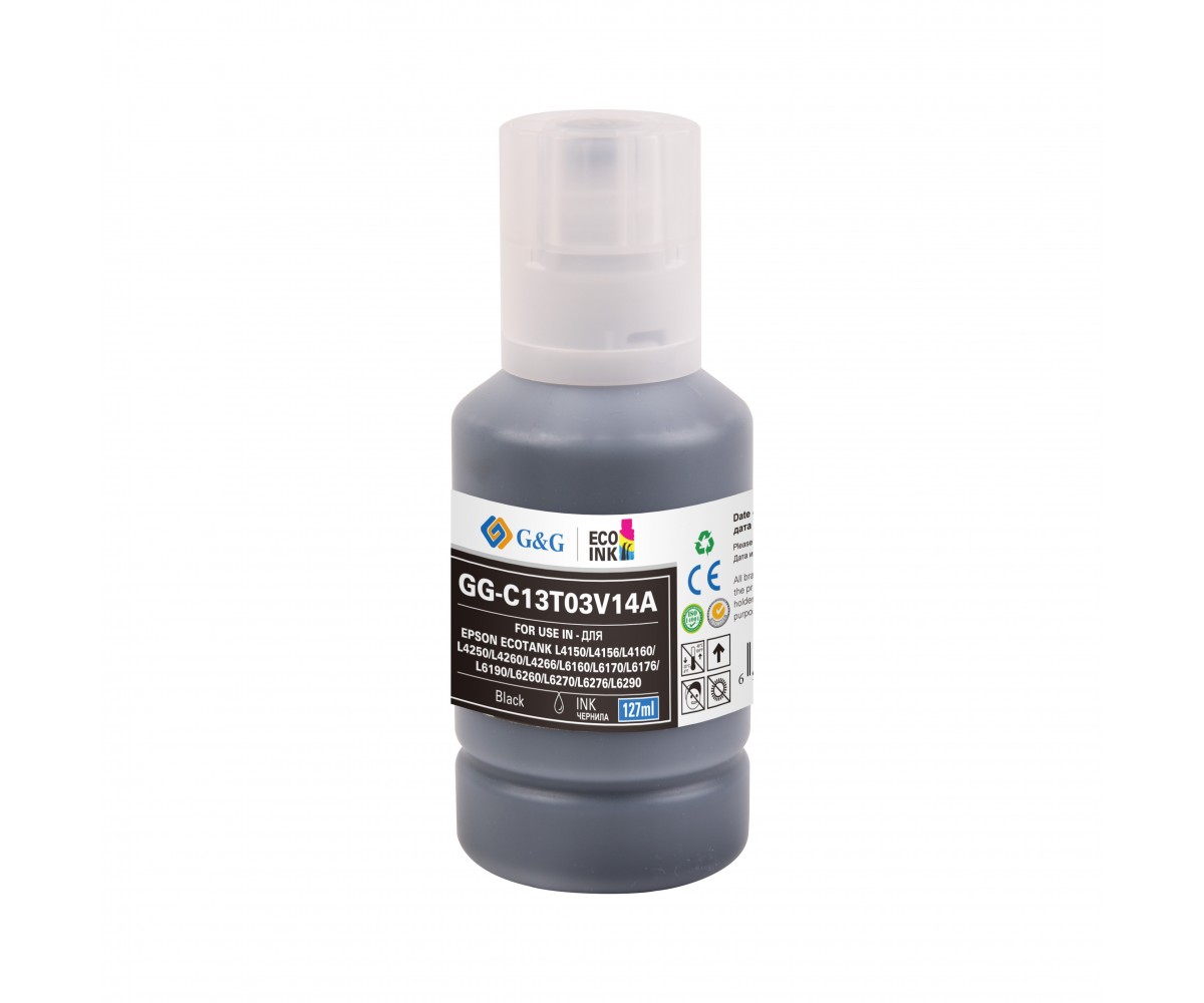 Чернила G&G 101BK (GG-C13T03V14A) Black (для Epson L4150/4160/4167/6160/6170/6190 127мл)