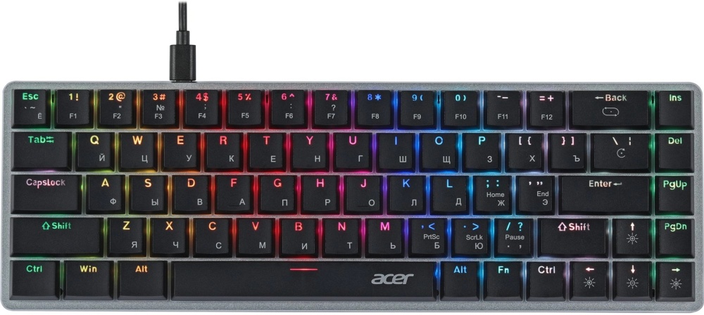 Клавиатура Acer OKW302, USB, черный