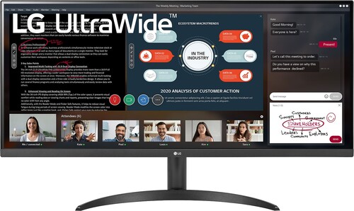 Монитор 34" LG 34WP500-B, черный (75Hz)