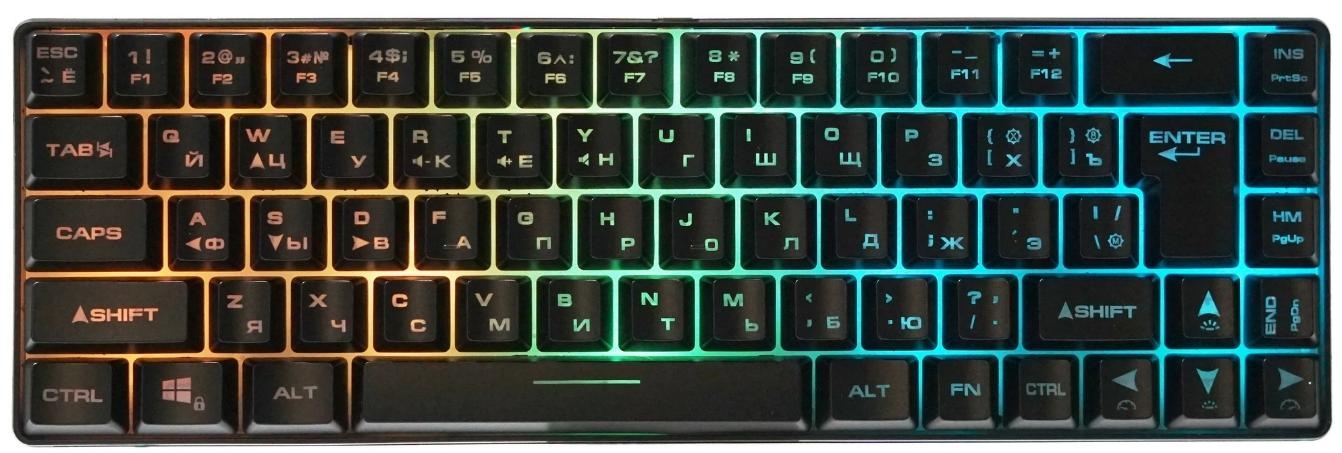 Клавиатура игровая с подсветкой PANTEON M2, 65%, черный
