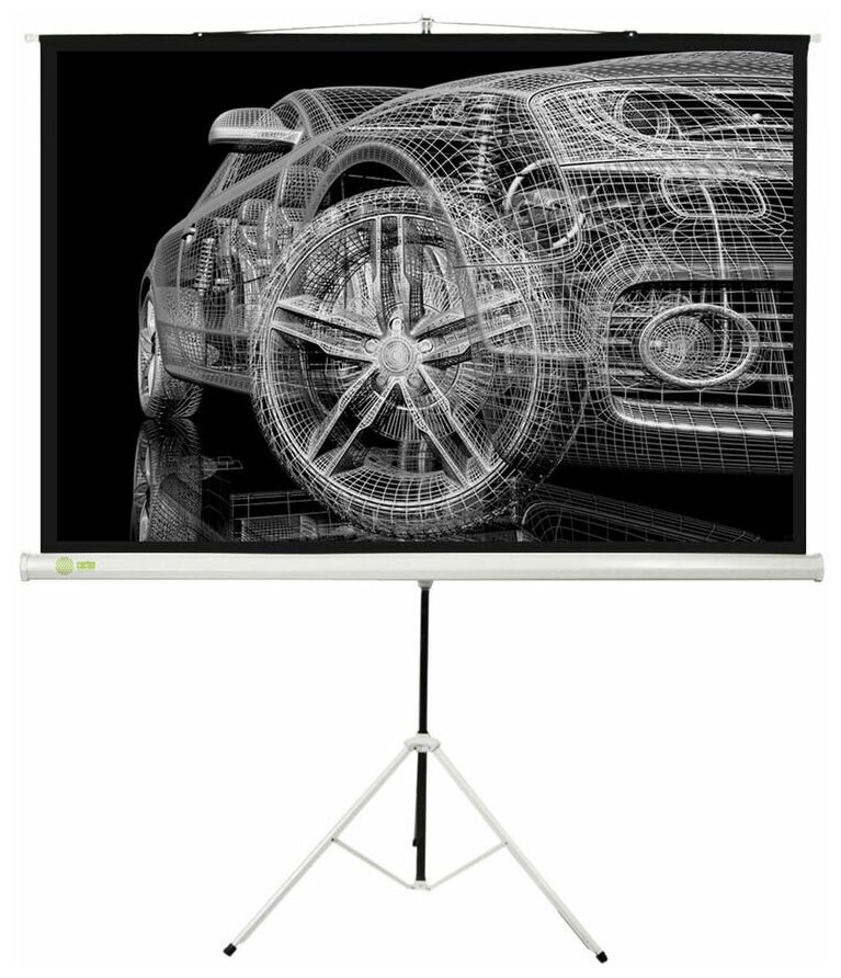 Экран для проектора Cactus Wallscreen 124.5x221см Triscreen CS-PST-124x221 16:9 напольный рулонный ч
