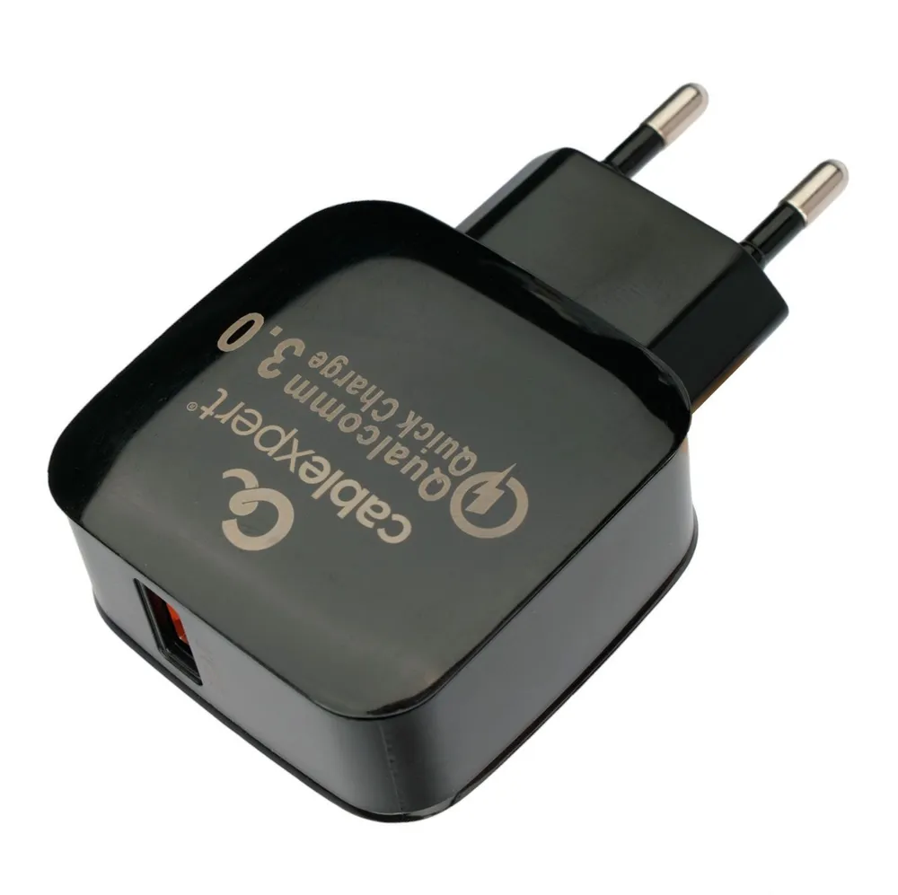 Универсальное СЗУ Cablexpert MP3A-PC-41 (18Вт, 1 USB, 3А), QC 3.0, черный