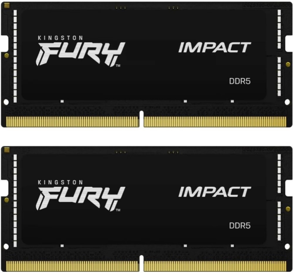 Комплект модулей памяти SODIMM DDR5 2x16Gb PC25600 5600MHz Kingston FURY Impact [KF556S40IBK2-32]