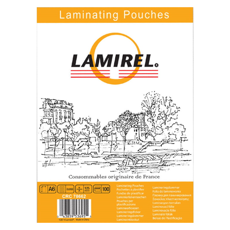 Плёнка для ламинирования А6 (111х154мм) 125 микрон (100 л.) ( LA-78662) Lamirel