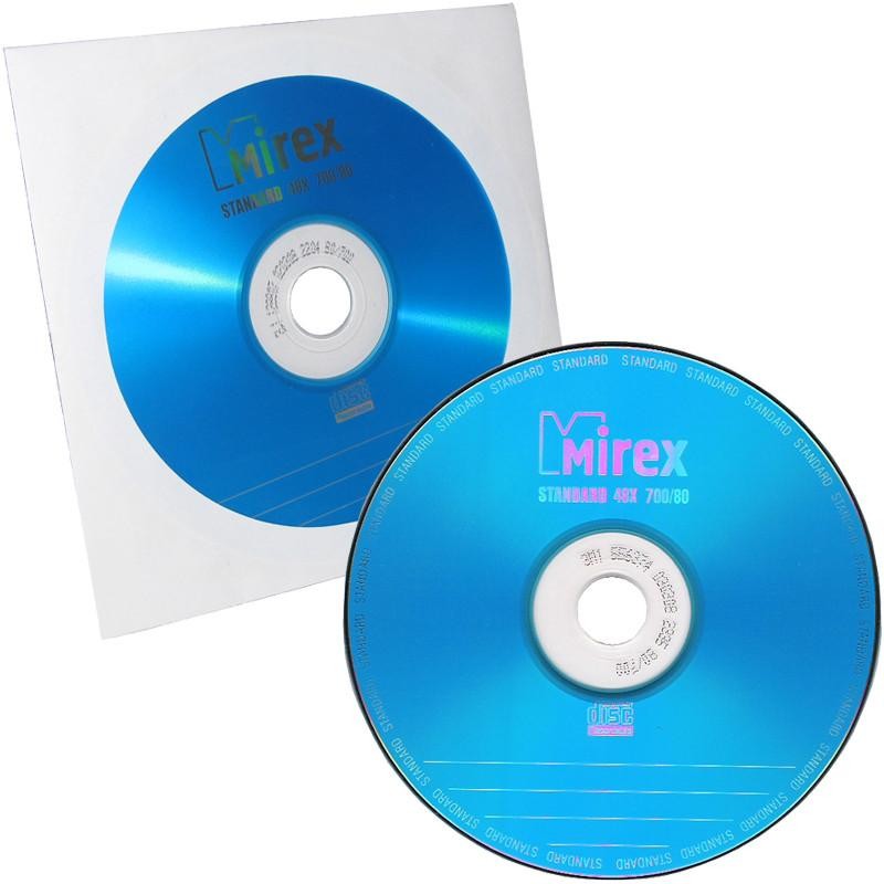 Оптический диск CD-R Mirex 700 Mb, 48х, Standart, Бум. конверт