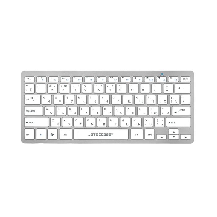 Клавиатура беспроводная JETACCESS SLIM LINE K8 BT, серебристый