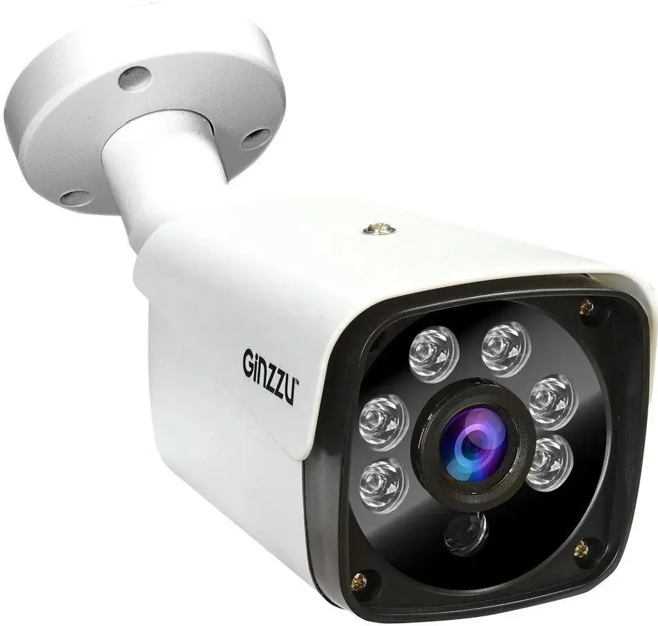 IP Камера видеонаблюдения Ginzzu HIB-4303A, IP 4.0Mp, 3.6mm, POE, IR 30м, IP66, мет.