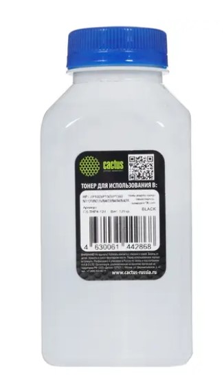 Тонер Cactus для ориг. картридж. HP LJ P1005/P1006/P1100/P1102, черный 120гр, CS-THP4-120