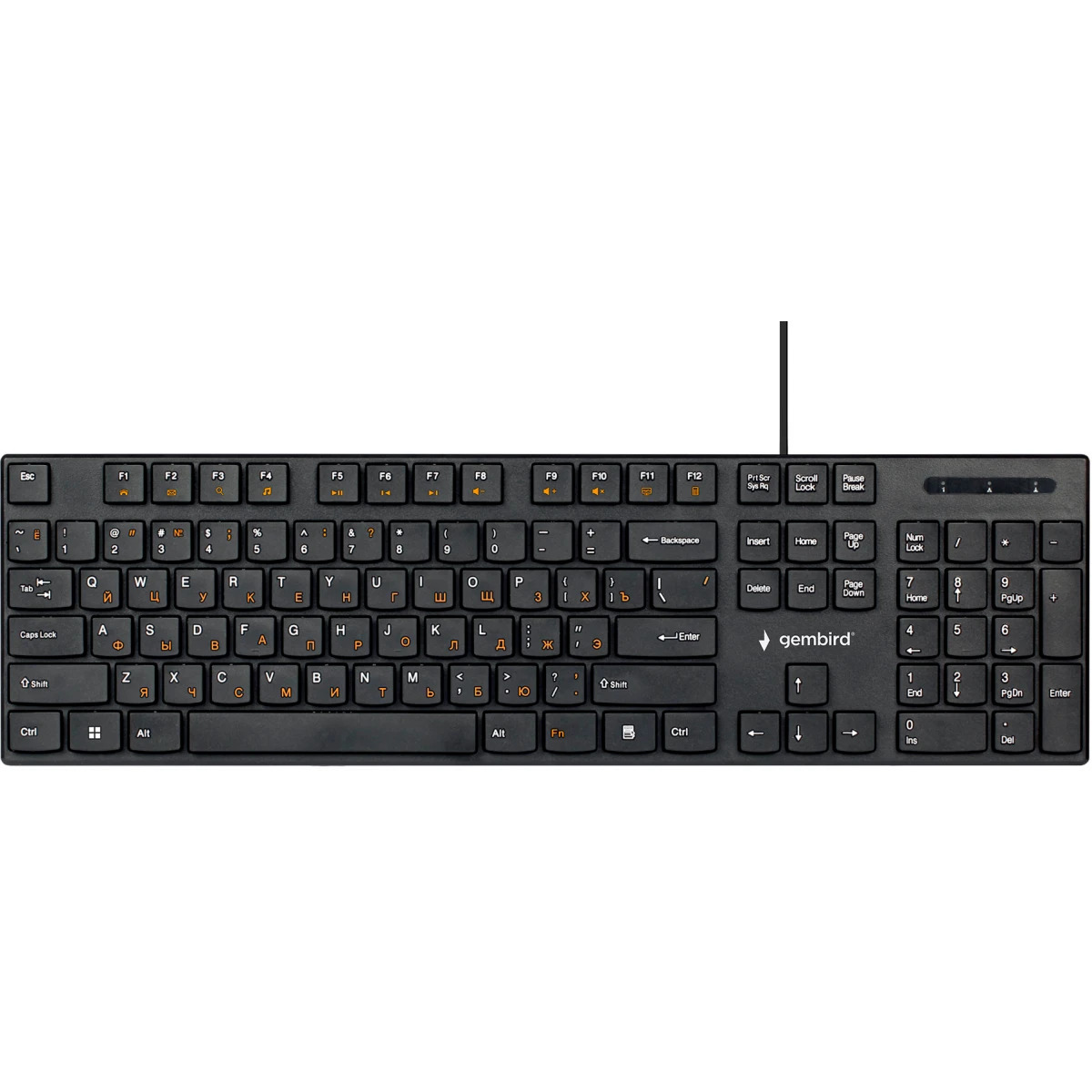Клавиатура Gembird KB-250, 1.8м, черная, USB