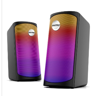 Акустика 2.0 SmartBuy A6, Bluetooth, RGB-подсветка, черный