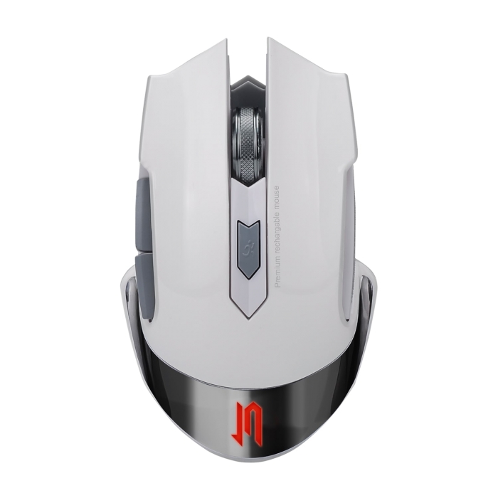 Мышь беспроводная аккумуляторная JETACCESS R200G белая, USB