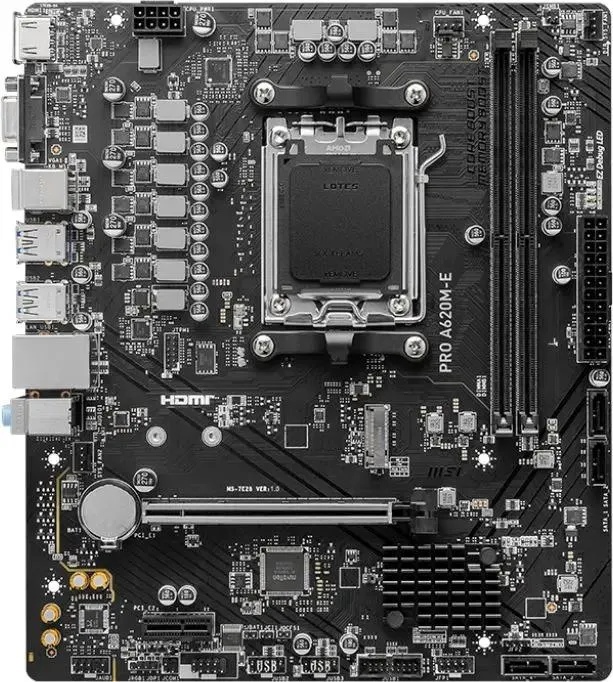 Материнская плата Socket AM5 MSI PRO A620M-E