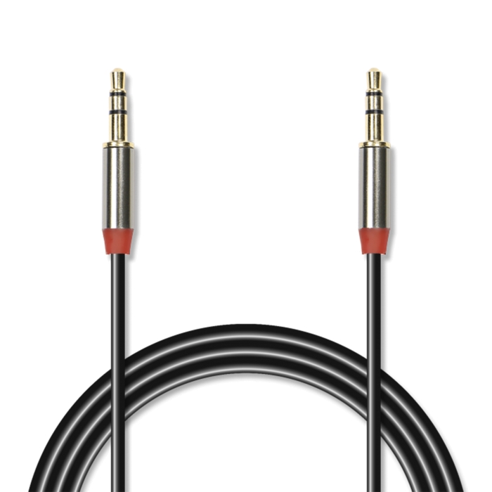 Кабель Audio AUX 3.5мм/3.5мм Male-Male 1м JETACCESS JA-AC01 (Соединительный), чёрный