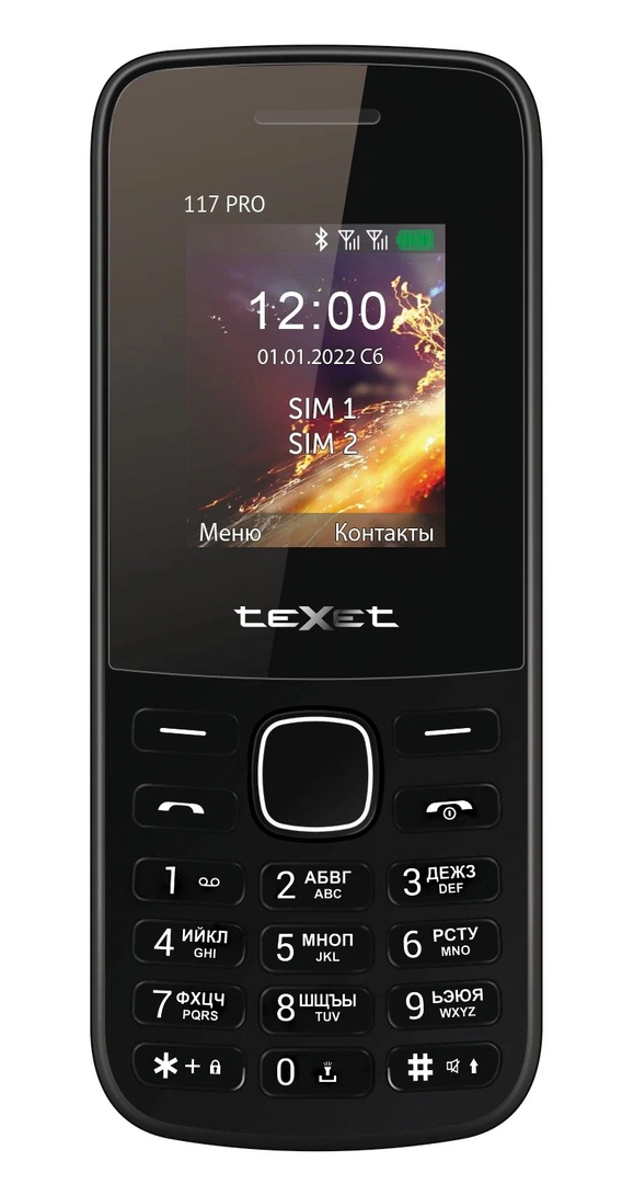 Мобильный телефон teXet TM-117 4G PRO, черный