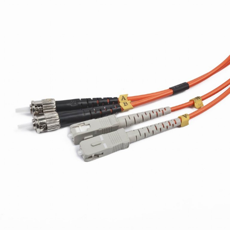 Двунаправленный мультимодовый оптоволоконный кабель, Cablexpert, ST/SC, (50/125 OM2), 5 м.