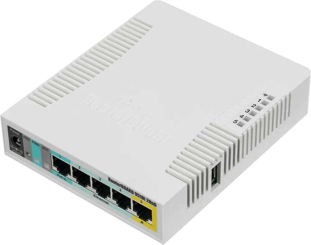 Беспроводной маршрутизатор MikroTik RB951 (RB951UI-2HND) белый