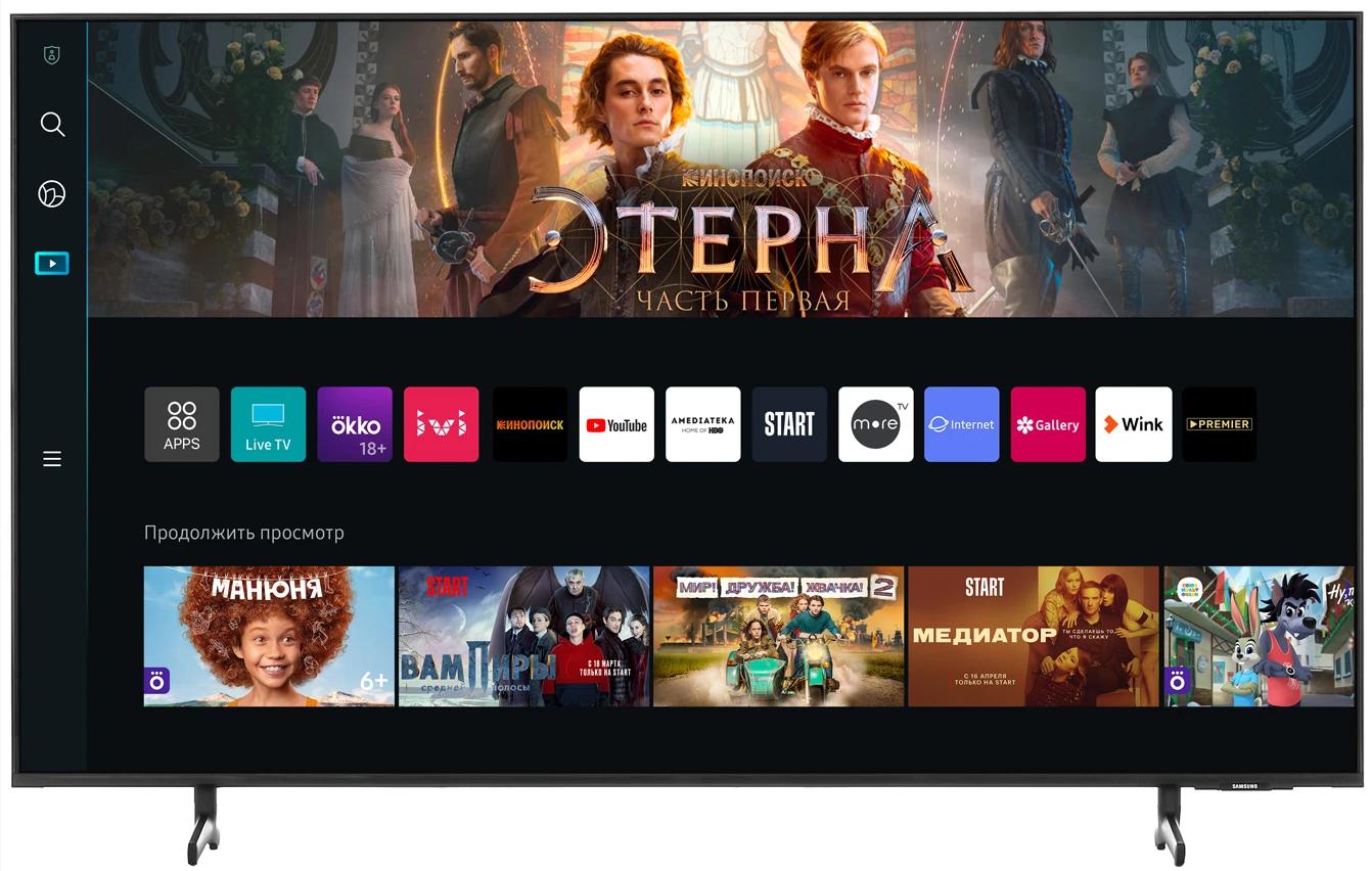 Телевизор LED 55" Samsung UE55DU8000UXRU черный