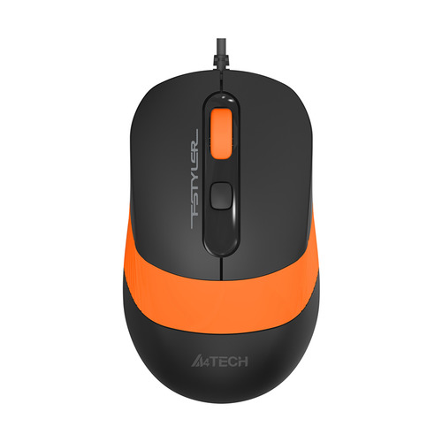 Мышь проводная A4Tech Fstyler FM10, черный/оранжевый