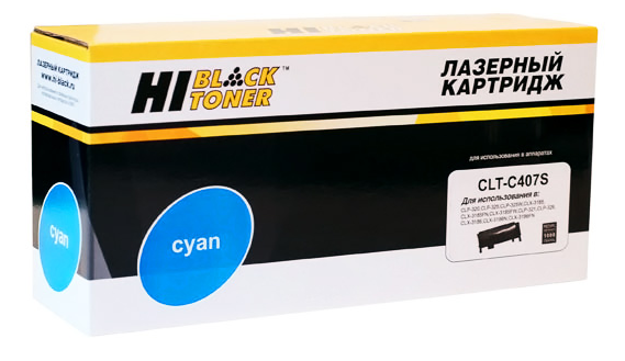 Тонер-картридж Hi-Black (HB-CLT-C407S) для Samsung CLP-320/320n/325/CLX-3185, C, 1K