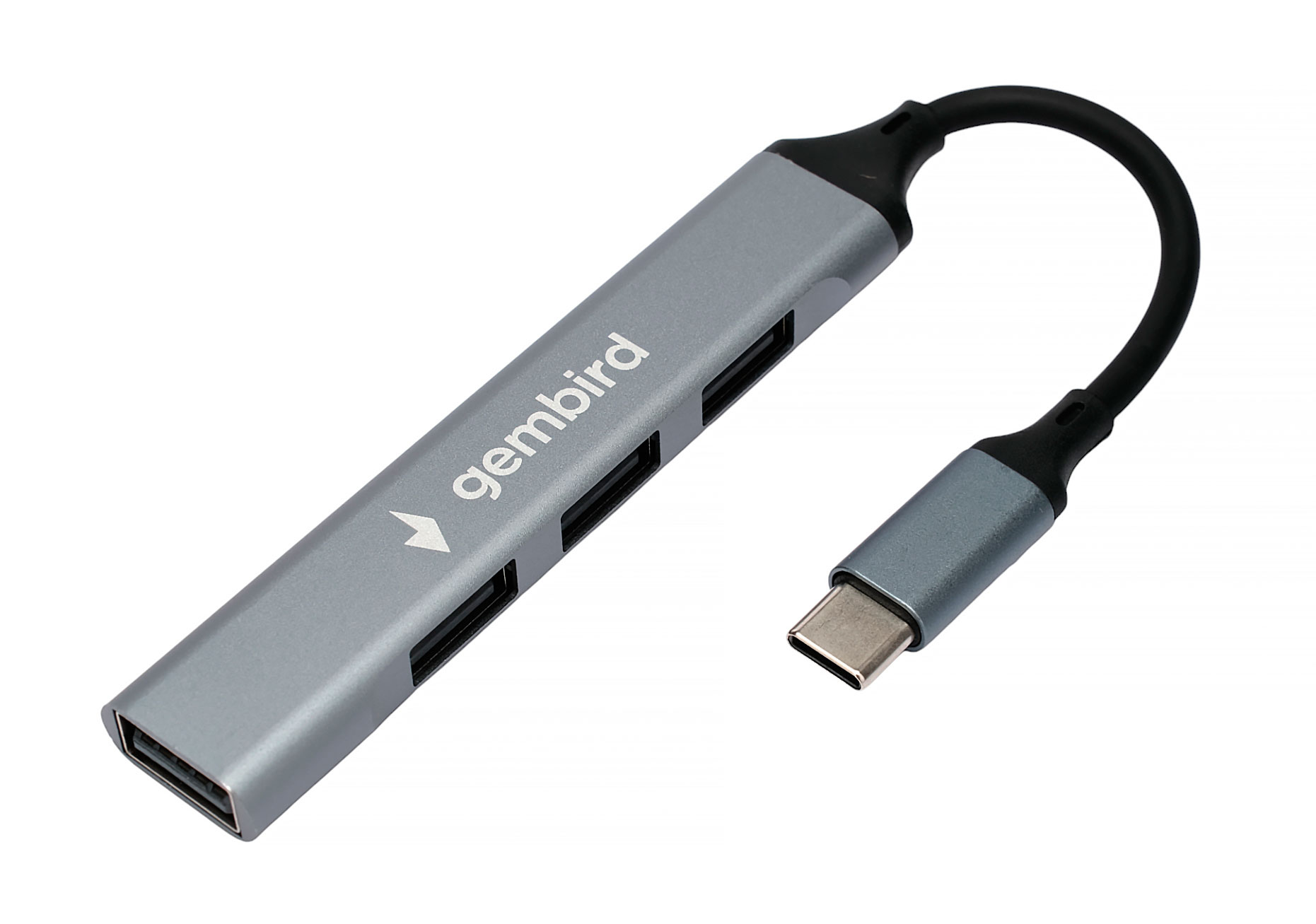 USB-концентратор Gembird UHB-C201 (4 порта USB 2.0), кабель Type-C