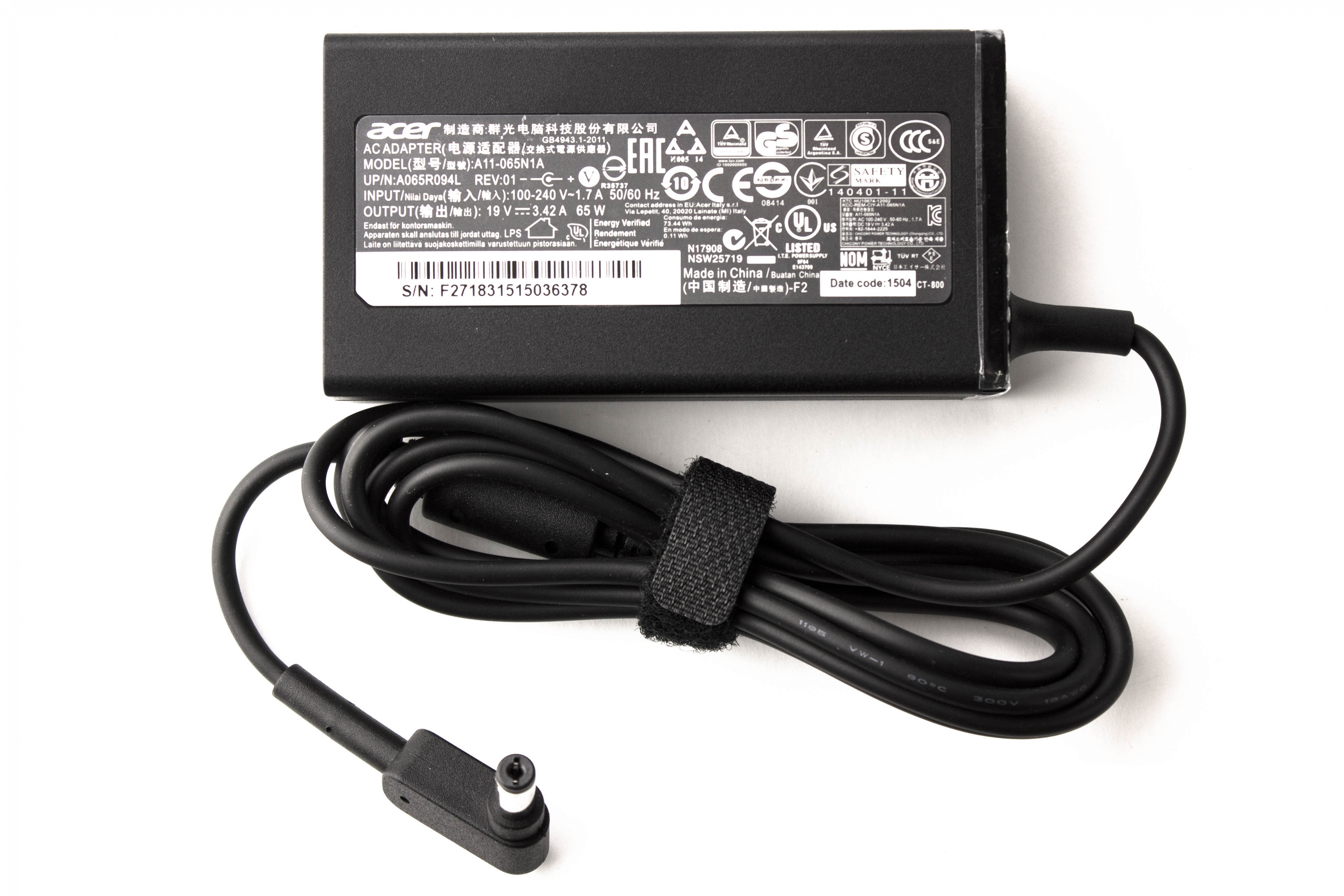 Блок питания для ноутбука Acer 65W (19V, 3.42A, 5.5-1.7mm) Copy AAA class